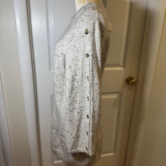 Madewell Donegal Button Sleeve Speckled Wool Blend Sweater Dress - Picture 5 of 10